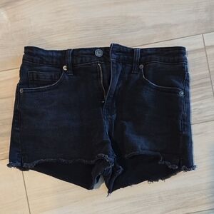 Black Denim Cutoff Shorts